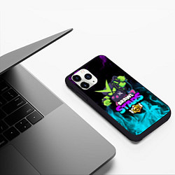 Чехол iPhone 11 Pro матовый BRAWL STARS VIRUS 8-BIT, цвет: 3D-черный — фото 2