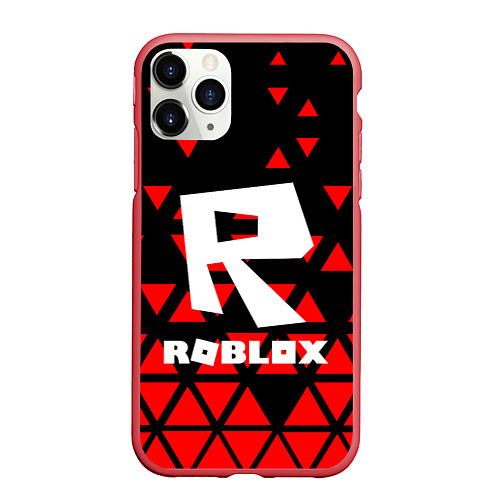 Чехол iPhone 11 Pro матовый Roblox / 3D-Красный – фото 1