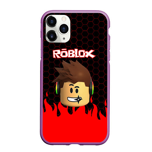 Чехол iPhone 11 Pro матовый ROBLOX / 3D-Фиолетовый – фото 1