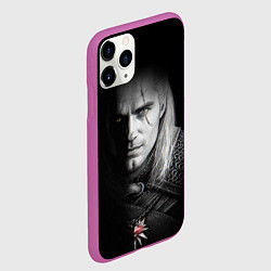 Чехол iPhone 11 Pro матовый Ведьмак, цвет: 3D-фиолетовый — фото 2
