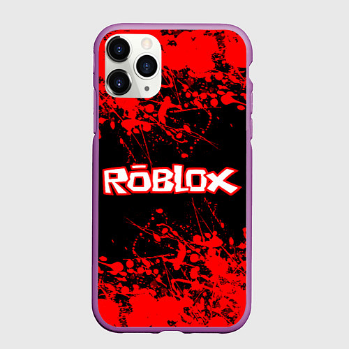 Чехол iPhone 11 Pro матовый Roblox / 3D-Фиолетовый – фото 1
