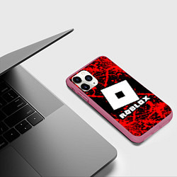 Чехол iPhone 11 Pro матовый Roblox, цвет: 3D-малиновый — фото 2