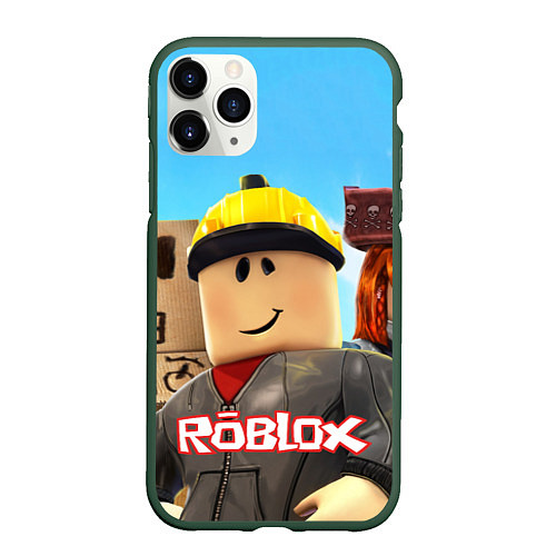 Чехол iPhone 11 Pro матовый ROBLOX / 3D-Темно-зеленый – фото 1