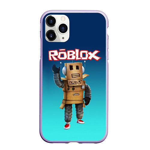 Чехол iPhone 11 Pro матовый ROBLOX / 3D-Светло-сиреневый – фото 1