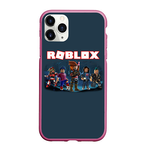 Чехол iPhone 11 Pro матовый ROBLOX / 3D-Малиновый – фото 1