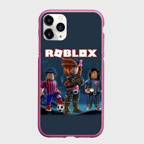Чехол iPhone 11 Pro матовый ROBLOX / 3D-Малиновый – фото 1