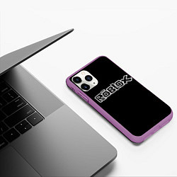 Чехол iPhone 11 Pro матовый Roblox, цвет: 3D-фиолетовый — фото 2
