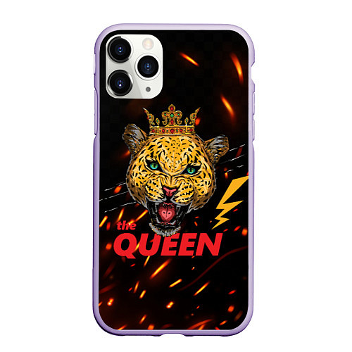 Чехол iPhone 11 Pro матовый The Queen / 3D-Светло-сиреневый – фото 1