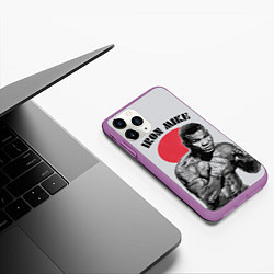 Чехол iPhone 11 Pro матовый Iron Mike, цвет: 3D-фиолетовый — фото 2