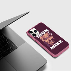 Чехол iPhone 11 Pro матовый Mike Tyson, цвет: 3D-малиновый — фото 2
