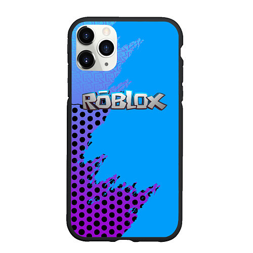 Чехол iPhone 11 Pro матовый Roblox / 3D-Черный – фото 1