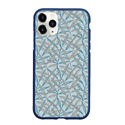 Чехол iPhone 11 Pro матовый Листья, цвет: 3D-тёмно-синий