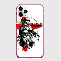 Чехол iPhone 11 Pro матовый Чумной доктор, цвет: 3D-малиновый