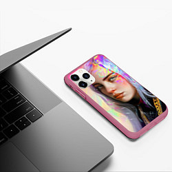 Чехол iPhone 11 Pro матовый Billie Pinky Wave, цвет: 3D-малиновый — фото 2