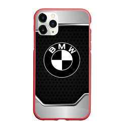 Чехол iPhone 11 Pro матовый BMW, цвет: 3D-красный