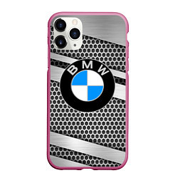 Чехол iPhone 11 Pro матовый BMW, цвет: 3D-малиновый