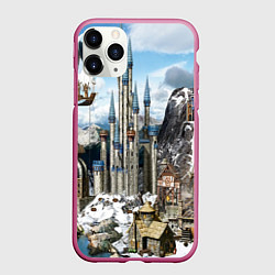 Чехол iPhone 11 Pro матовый HEROES, цвет: 3D-малиновый
