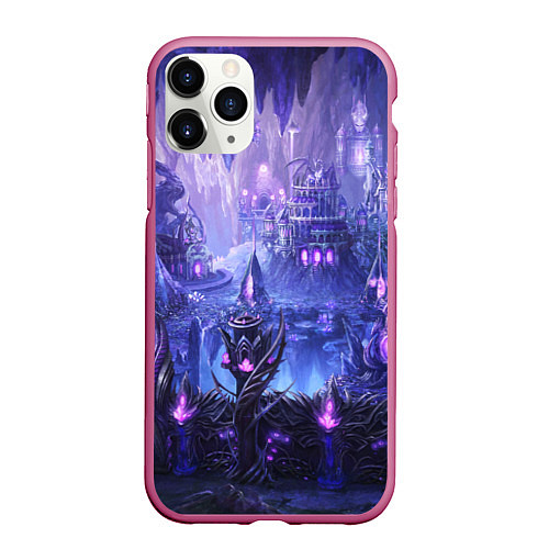 Чехол iPhone 11 Pro матовый HEROES / 3D-Малиновый – фото 1