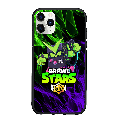 Чехол iPhone 11 Pro матовый BRAWL STARS VIRUS 8-BIT / 3D-Черный – фото 1