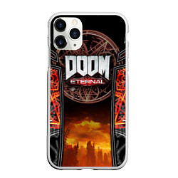 Чехол iPhone 11 Pro матовый DOOM ETERNAL, цвет: 3D-белый