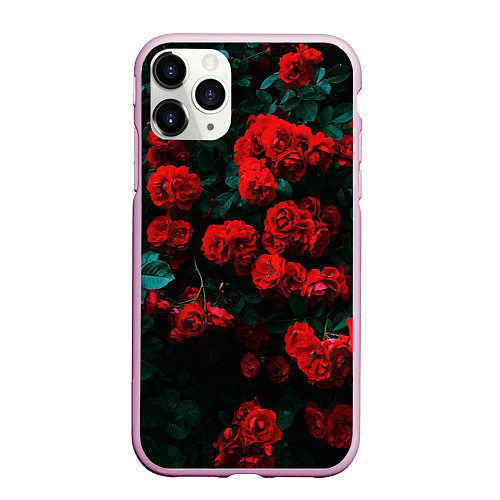 Чехол iPhone 11 Pro матовый Розы / 3D-Розовый – фото 1