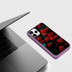 Чехол iPhone 11 Pro матовый Розы, цвет: 3D-фиолетовый — фото 2