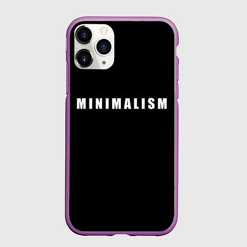 Чехол iPhone 11 Pro матовый Minimalism / 3D-Фиолетовый – фото 1
