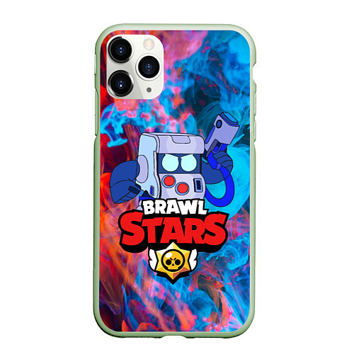 Чехол iPhone 11 Pro матовый Brawl stars 8 bit / 3D-Салатовый – фото 1