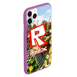 Чехол iPhone 11 Pro матовый ROBLOX, цвет: 3D-фиолетовый — фото 2