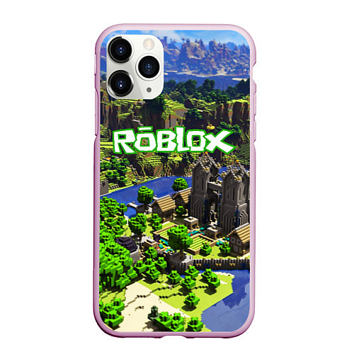 Чехол iPhone 11 Pro матовый ROBLOX / 3D-Розовый – фото 1