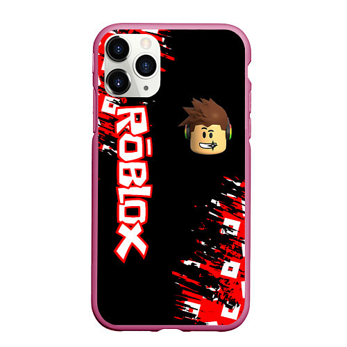 Чехол iPhone 11 Pro матовый ROBLOX / 3D-Малиновый – фото 1