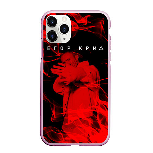 Чехол iPhone 11 Pro матовый ЕГОР КРИД / 3D-Розовый – фото 1