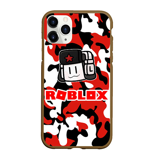 Чехол iPhone 11 Pro матовый ROBLOX / 3D-Коричневый – фото 1