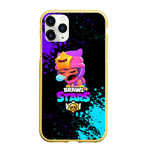 Чехол iPhone 11 Pro матовый BRAWL STARS SANDY / 3D-Желтый – фото 1