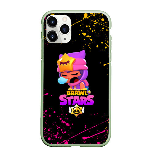 Чехол iPhone 11 Pro матовый BRAWL STARS SANDY / 3D-Салатовый – фото 1