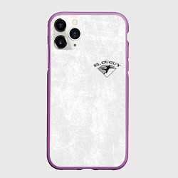 Чехол iPhone 11 Pro матовый Tony Ferguson крылья на спине, цвет: 3D-фиолетовый