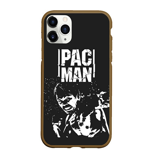 Чехол iPhone 11 Pro матовый Pac Man / 3D-Коричневый – фото 1