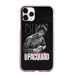 Чехол iPhone 11 Pro матовый Manny Pacquiao, цвет: 3D-розовый