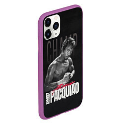 Чехол iPhone 11 Pro матовый Manny Pacquiao, цвет: 3D-фиолетовый — фото 2