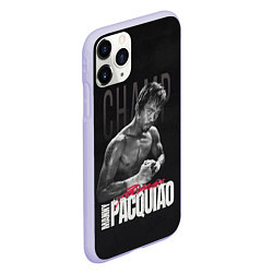 Чехол iPhone 11 Pro матовый Manny Pacquiao, цвет: 3D-светло-сиреневый — фото 2