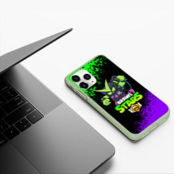 Чехол iPhone 11 Pro матовый BRAWL STARS VIRUS 8-BIT, цвет: 3D-салатовый — фото 2