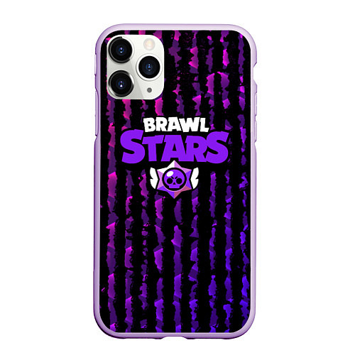 Чехол iPhone 11 Pro матовый Brawl Stars Jagged / 3D-Сиреневый – фото 1