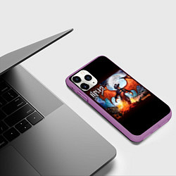 Чехол iPhone 11 Pro матовый Ария, цвет: 3D-фиолетовый — фото 2