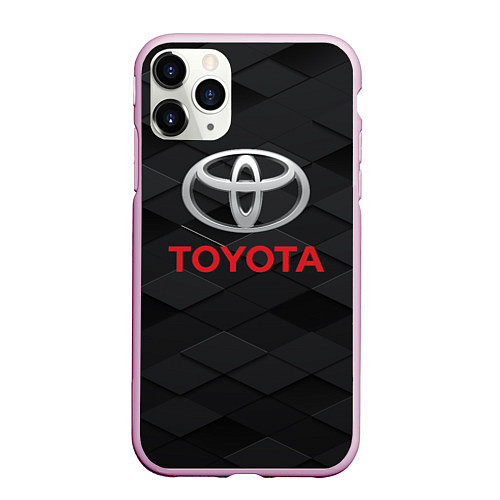 Чехол iPhone 11 Pro матовый TOYOTA / 3D-Розовый – фото 1