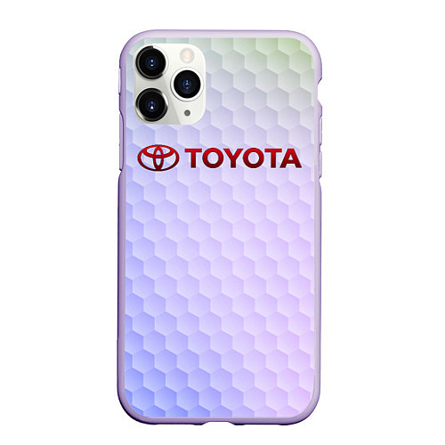 Чехол iPhone 11 Pro матовый TOYOTA / 3D-Светло-сиреневый – фото 1