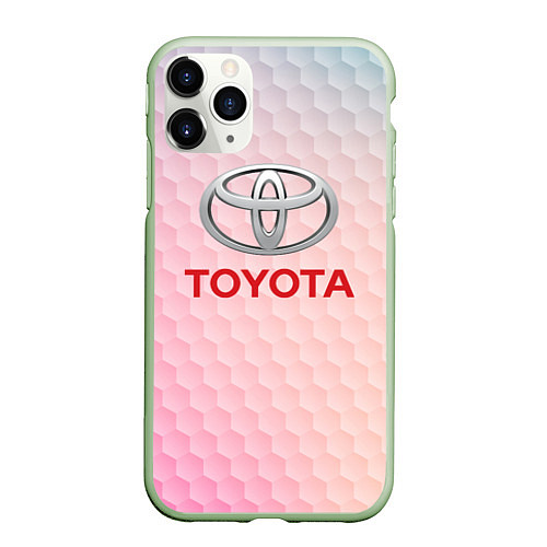 Чехол iPhone 11 Pro матовый TOYOTA / 3D-Салатовый – фото 1