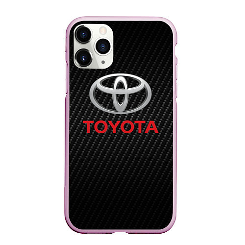 Чехол iPhone 11 Pro матовый TOYOTA / 3D-Розовый – фото 1