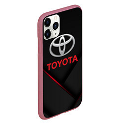 Чехол iPhone 11 Pro матовый TOYOTA, цвет: 3D-малиновый — фото 2