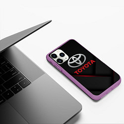 Чехол iPhone 11 Pro матовый TOYOTA, цвет: 3D-фиолетовый — фото 2