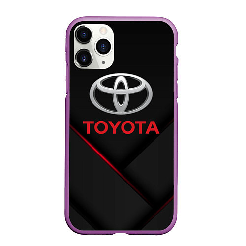 Чехол iPhone 11 Pro матовый TOYOTA / 3D-Фиолетовый – фото 1